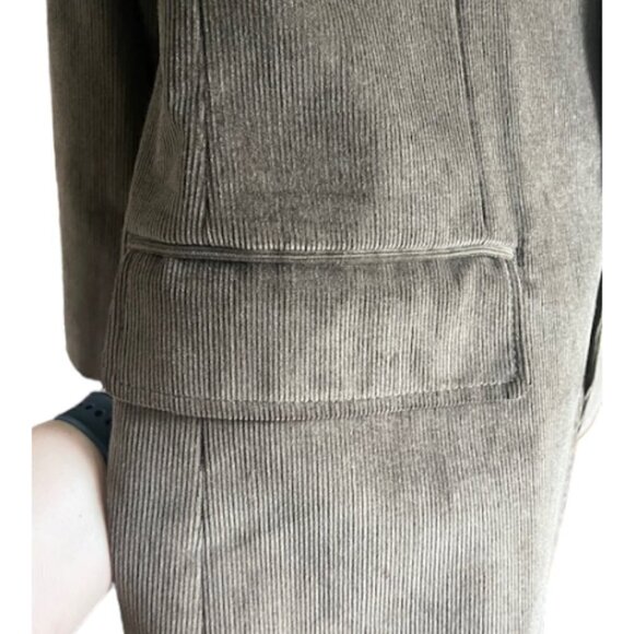 Old Navy Men's Corduroy Blazer Sport Coat Sz L Faded Dark Brown Plaid Lined NWOT - Picture 6 of 13